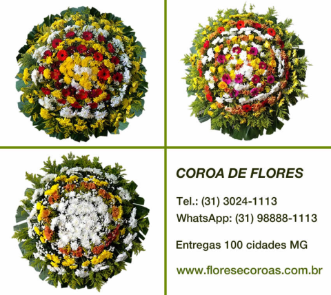 Coroa de flores Itabira floricultura entrega coroas Itabira MG  Coroa